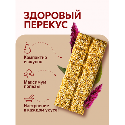 Батончики амарантовые с медом "Золотой амарант", 10 шт